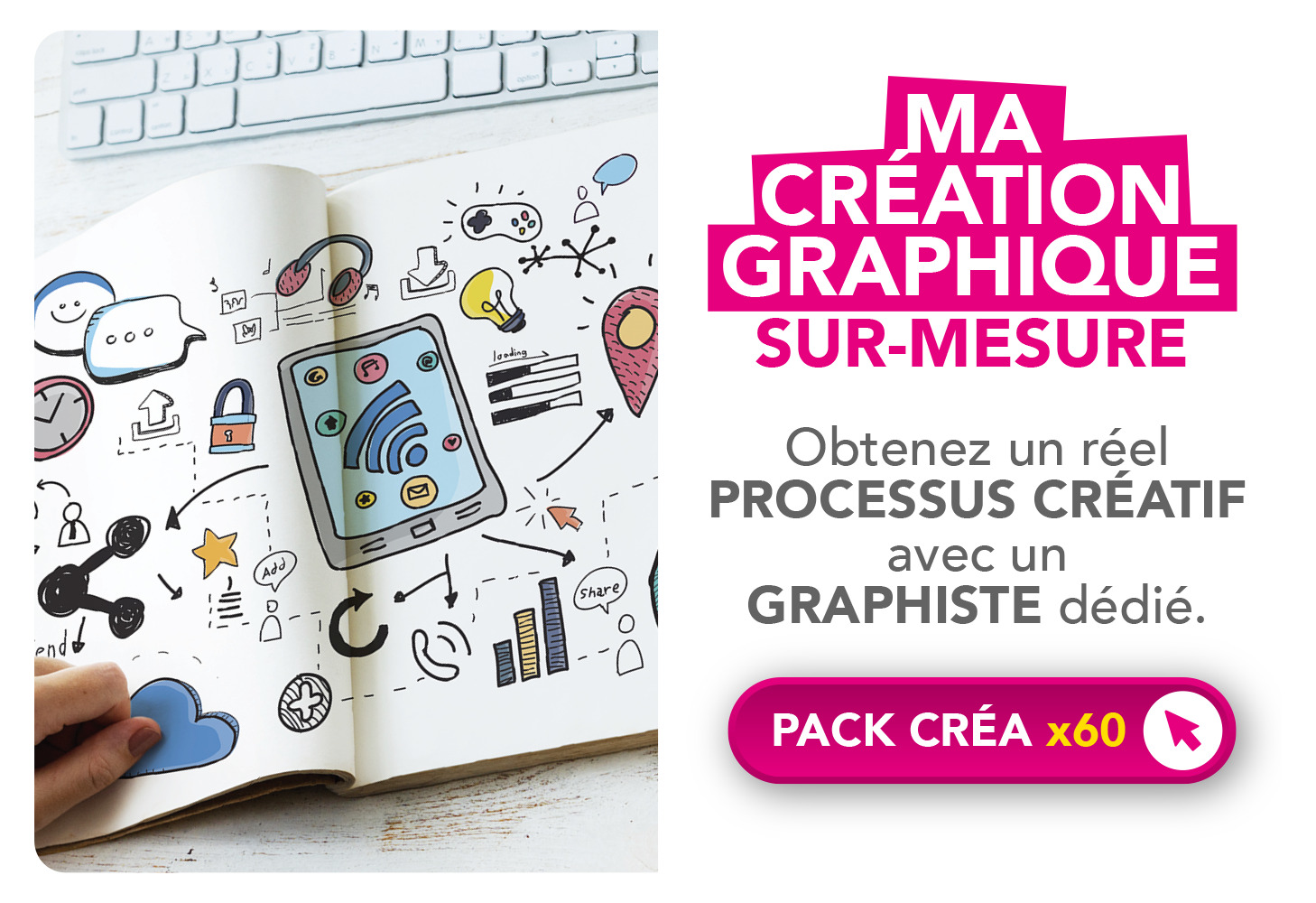 Abonnement graphique mensuel (5 Créations/mois)